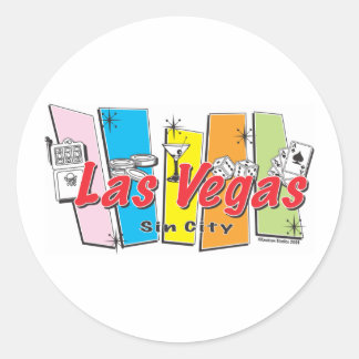 Welcome to Las-Vegas Sin City Classic Round Sticker