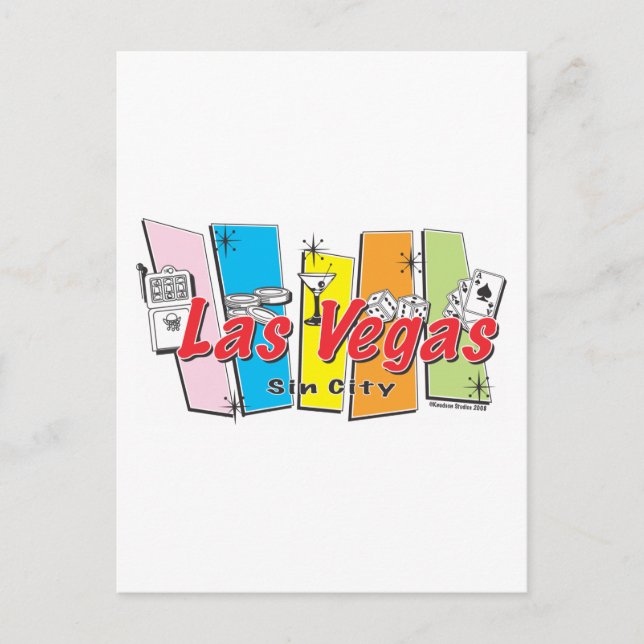 Welcome to Las-Vegas Sin City Postcard (Front)