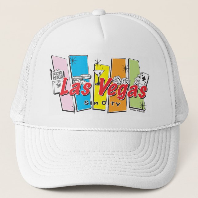 Welcome to Las-Vegas Sin City Trucker Hat (Front)