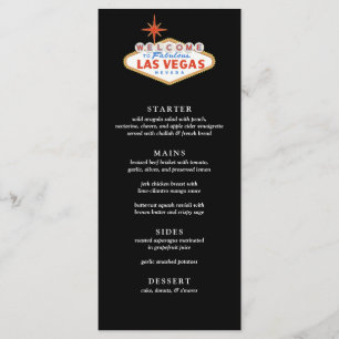 Welcome to Las Vegas Wedding Reception Menu