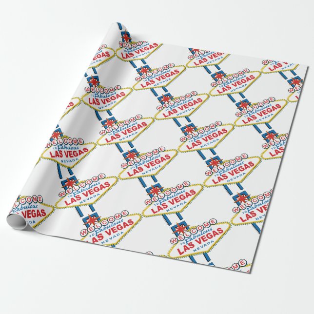 Welcome-to-Las-Vegas Wrapping Paper (Unrolled)