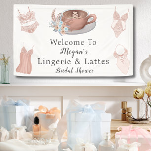 Welcome To Lingerie & Lattes Bridal Shower Banner