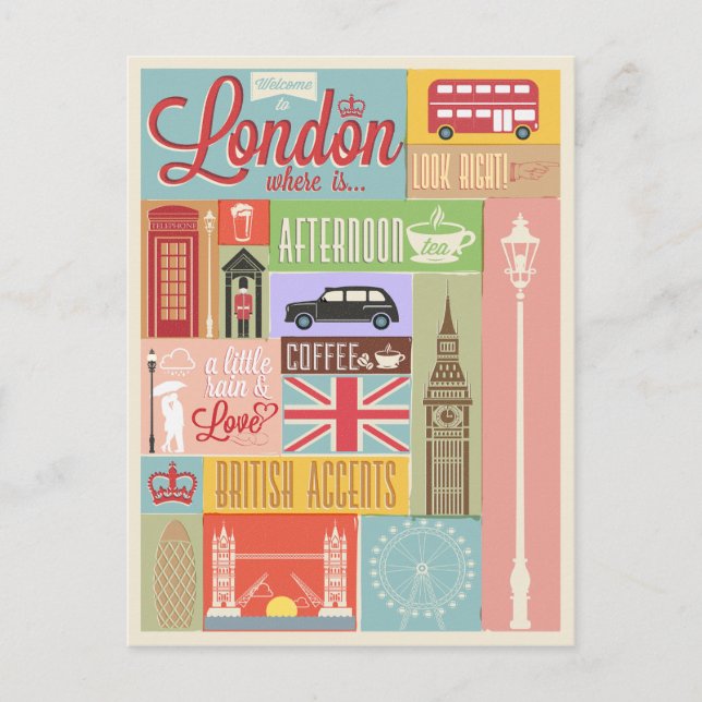 Welcome to London Postcard (Front)
