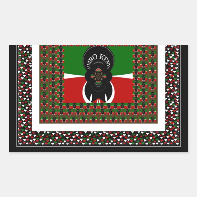 Welcome to Magical Kenya: Hakuna Matata Rectangular Sticker (Front)