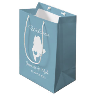 Welcome to Maine wedding favors custom     Medium Gift Bag