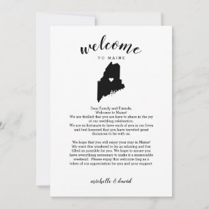 Welcome to Maine Wedding Letter & Itinerary