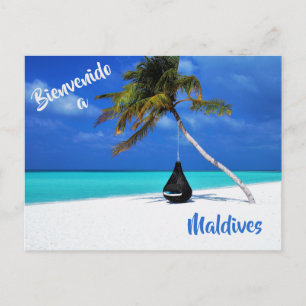 Welcome to Maldives beach postcard