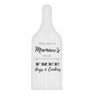 Welcome to Mamaw's House FREE Hugs and Cookies Cutting Board
