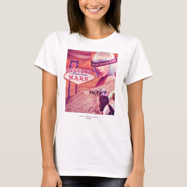 welcome to mars funny alien T-Shirt (Front)