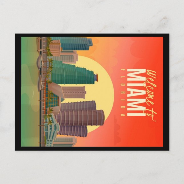 Welcome to Miami, Florida Postcard (Front)
