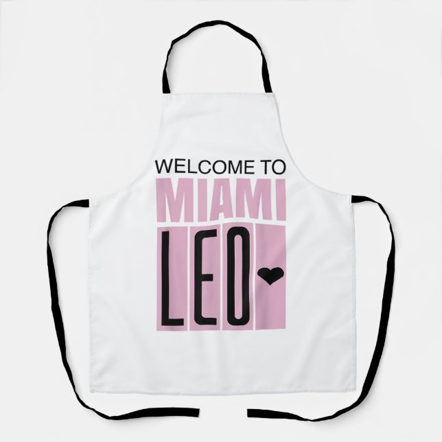 Welcome to Miami Leo 10 - GOAT  Apron (Front)