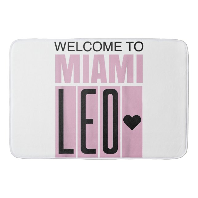 Welcome to Miami Leo 10 - GOAT  Bath Mat (Front)