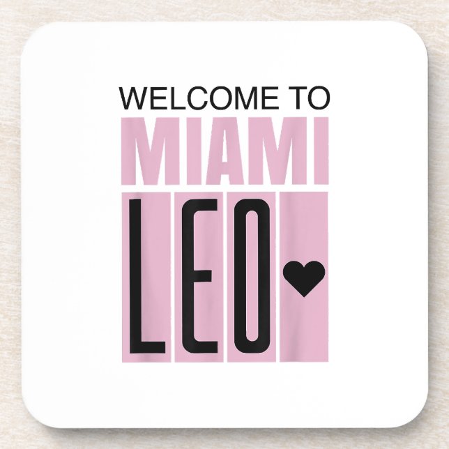 Welcome to Miami Leo 10 - GOAT  Coaster (Front)