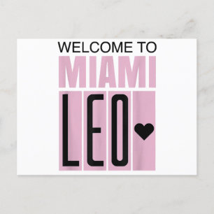 Welcome to Miami Leo 10 - GOAT  Holiday Postcard