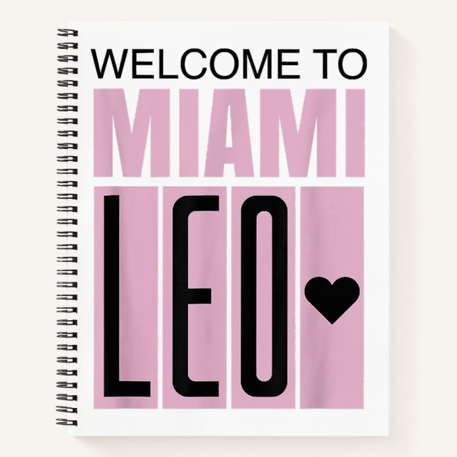 Welcome to Miami Leo 10 - GOAT  Notebook (Front)