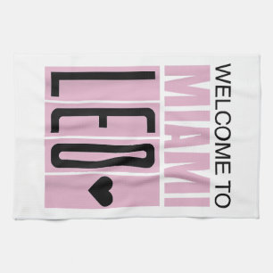 Welcome to Miami Leo 10 - GOAT  Tea Towel