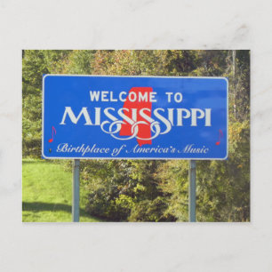 Welcome to Mississippi Postcard