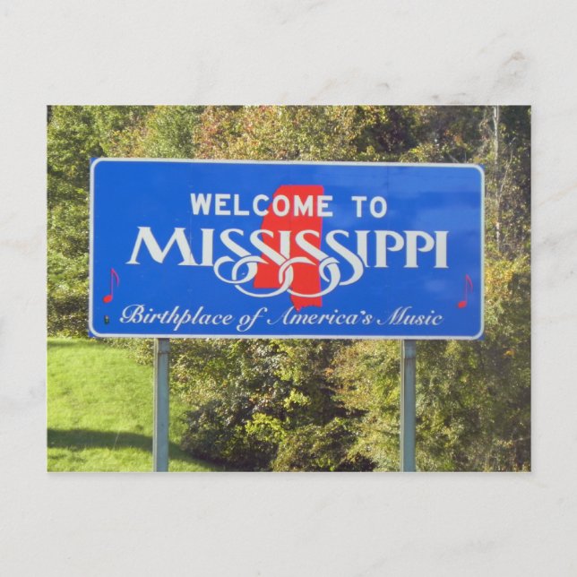Welcome to Mississippi Postcard (Front)