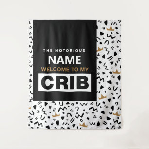Welcome to my Crib Birthday Backdrop tapestry