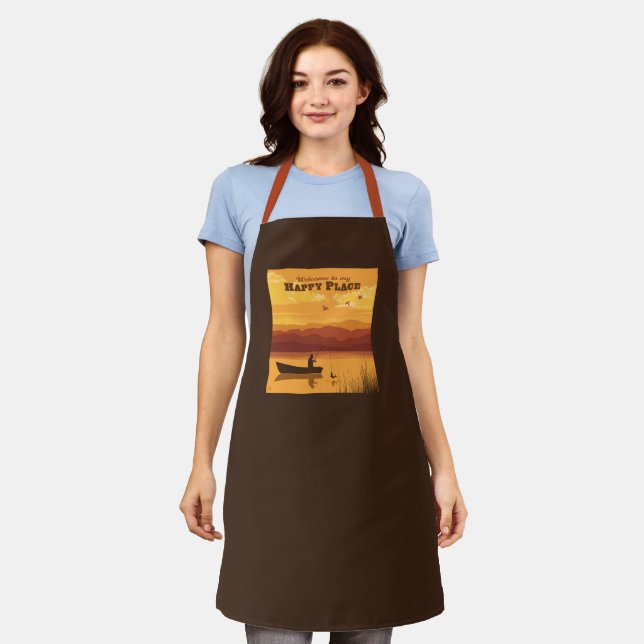 Welcome To My Happy Place Apron (Worn)