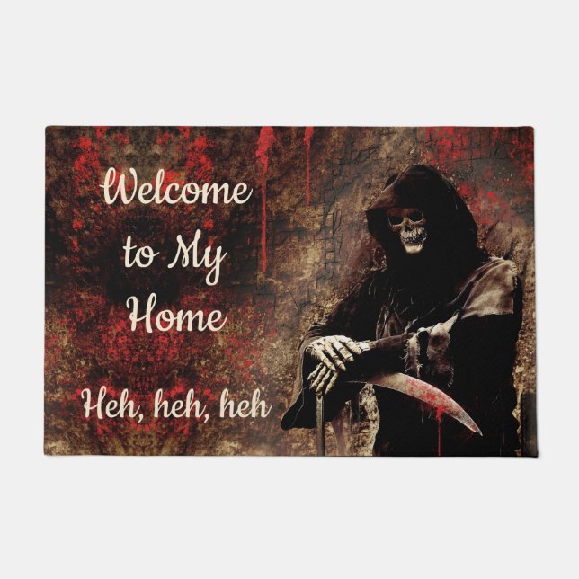 Welcome to My Home Heh, heh, heh Doormat (Front)