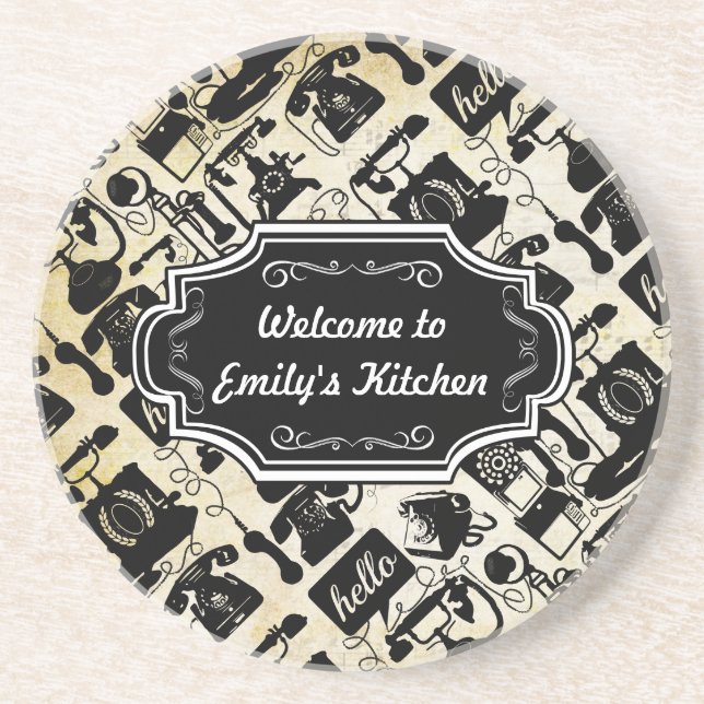 Welcome to My Kitchen Personalised Coasters (Front)
