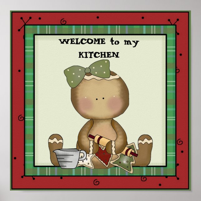 WELCOME to my KITCHEN poster (Front)