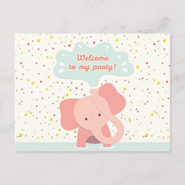 Welcome To My Party Postcard (Front)