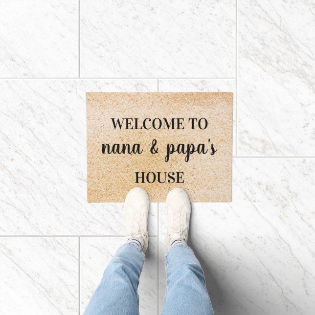 Welcome To Nana And Papa House Grandma Grandpa Doormat (Indoor)