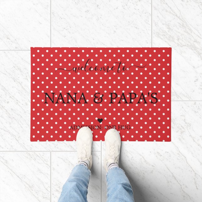 Welcome to Nana & Papa's House Doormat (Indoor)