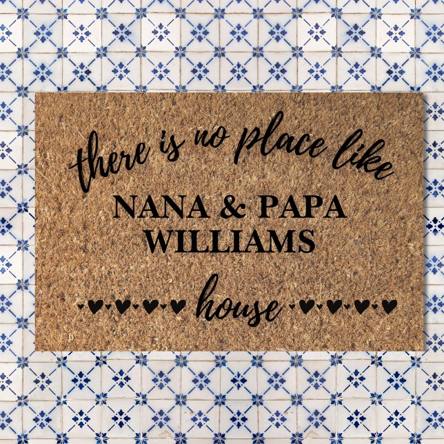 Welcome to Nana & Papa's House Personalised Doormat (Creator Uploaded)