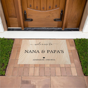 Welcome to Nana & Papa's Wood House Doormat