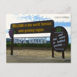 Welcome To Napa Valley Postcard! Postcard