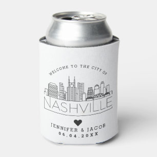Welcome to Nashville   Wedding Guest Favour  Can Cooler