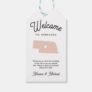 Welcome to NEBRASKA Wedding ANY COLOR!!   Gift Tags