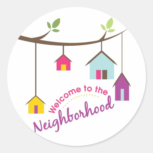 Welcome To Neighbourhood Classic Round Sticker (Front)