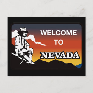 Welcome to Nevada - USA Road Sign Postcard