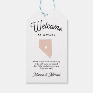 Welcome to NEVADA Wedding ANY COLOR!!    Gift Tags