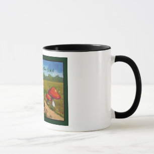 Welcome To New Home: Cute Mouse, Mushrooms, Art Mug