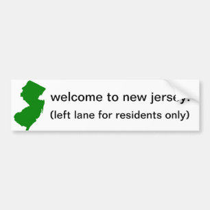 Welcome To New Jersey Bumper Sticker