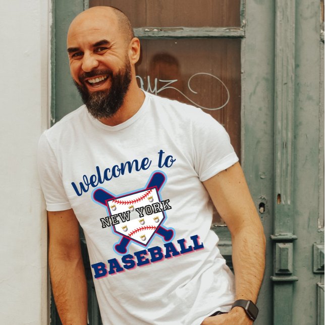 "Welcome to New York Baseball" City Pride Sports  T-Shirt (Creator Uploaded)