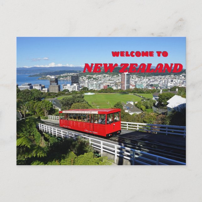 Welcome to - New Zealand - Wellington Postcard (Front)