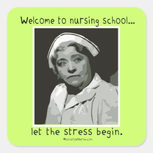 Welcome to Nursing School Square Sticker