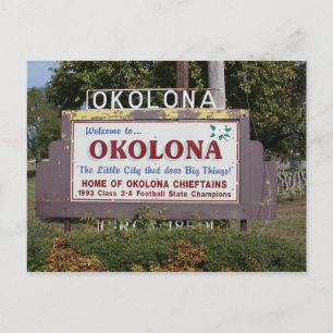 WELCOME TO OKOLONA POSTCARD
