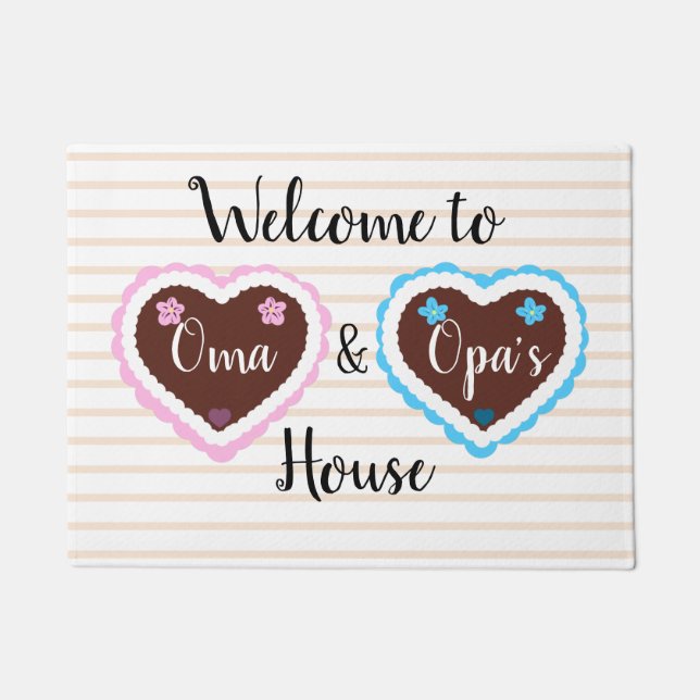 Welcome to Oma and Opa's House - Cute Doormat (Front)