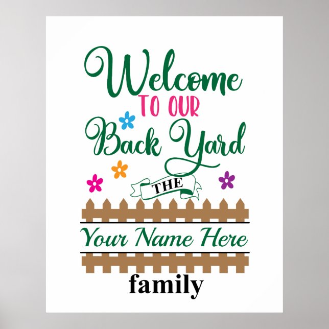 Welcome to Our Backyard   Poster (Front)