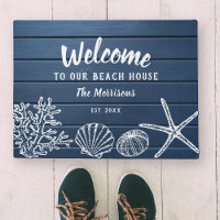 Welcome to Our Beach House Family Name Custom