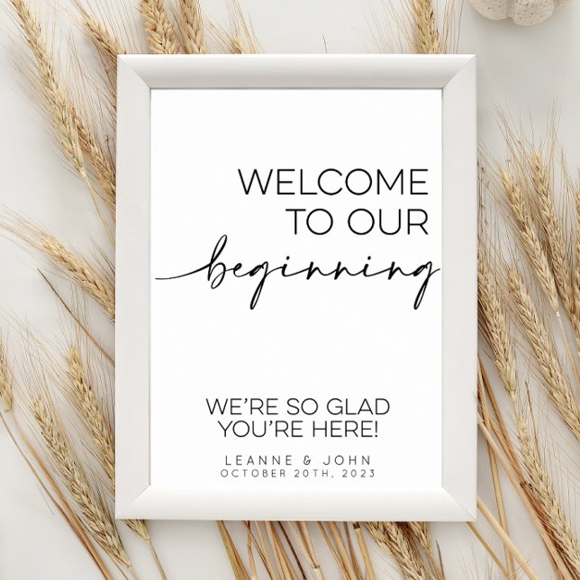 Welcome To Our Beginning Wedding Poster (Creator Uploaded)