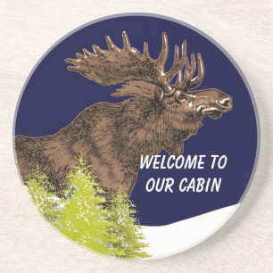Welcome to our Cabin Moose Coasters