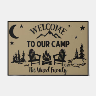 Welcome To Our Camp Rug, Camping Lovers Doormat